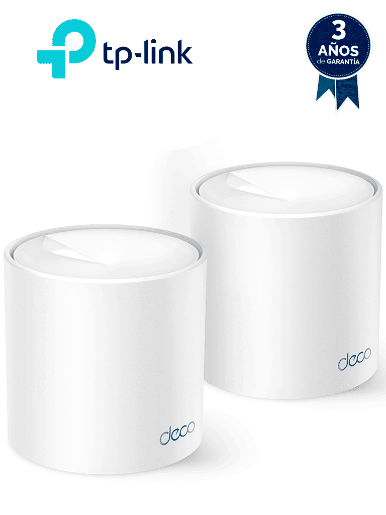 Imagen de TP-LINK DECO X50 PRO (2-PACK) - Sistema Mesh WiFi 6 , WiFi 6 de doble banda de 3Gbps en la banda de 6GHz , Puertos de 2.5Gbps , Protección con HomeShield , compatible con Alexa y Google Home.