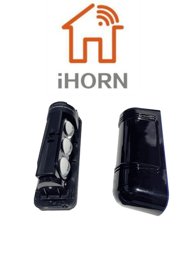 Imagen de IHORN ABE100-  Detector por triple haz de luz (fotocelda) / Distancia hasta 100  Mts / Velocidad de respuesta 50mS / 12 VDC compatible con paneles IHORN / RISCO / DSC / BOSCH.