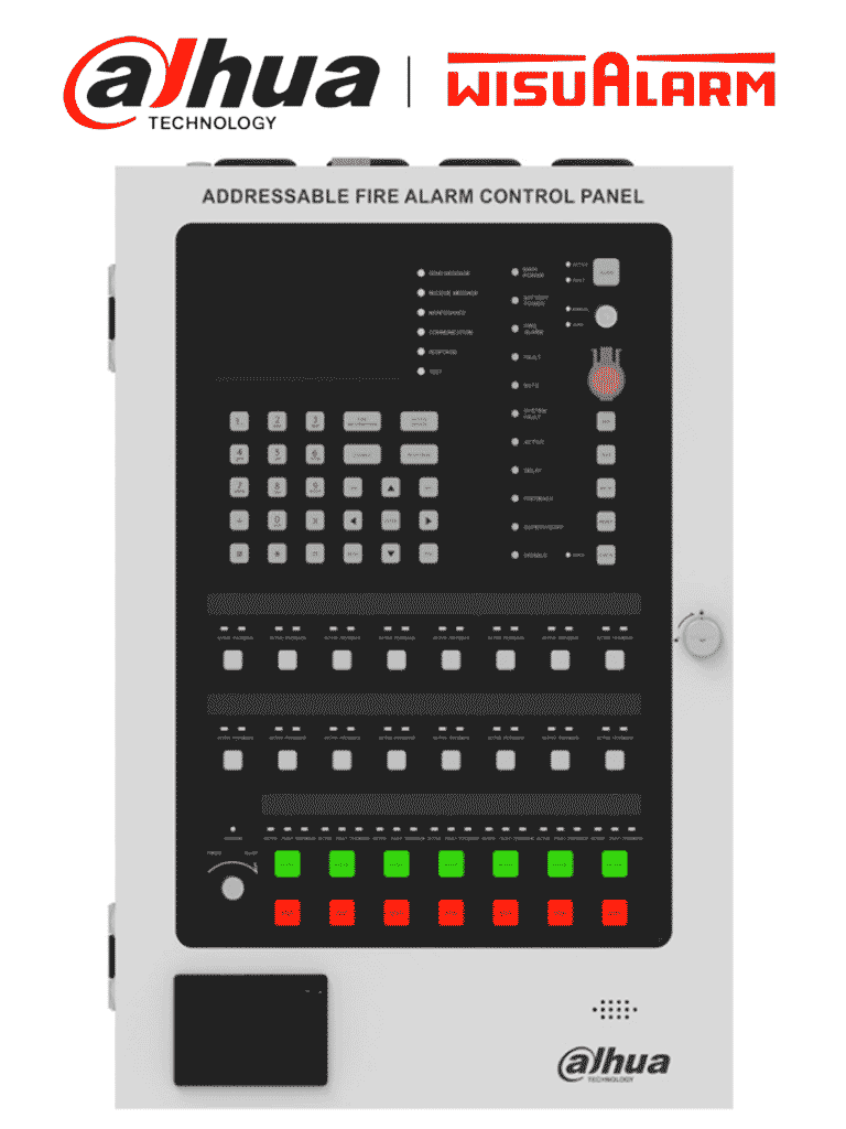 Imagen de DAHUA DHI-HY-1025 - Panel de Detección de Incendio Direccionable, 500 dispositivos, Cuenta con Impresora, Pantalla LCD 4.3" (480x272), Protección contra cortocircuito, circuito abierto y sobrecorriente, Largo Historial de Eventos