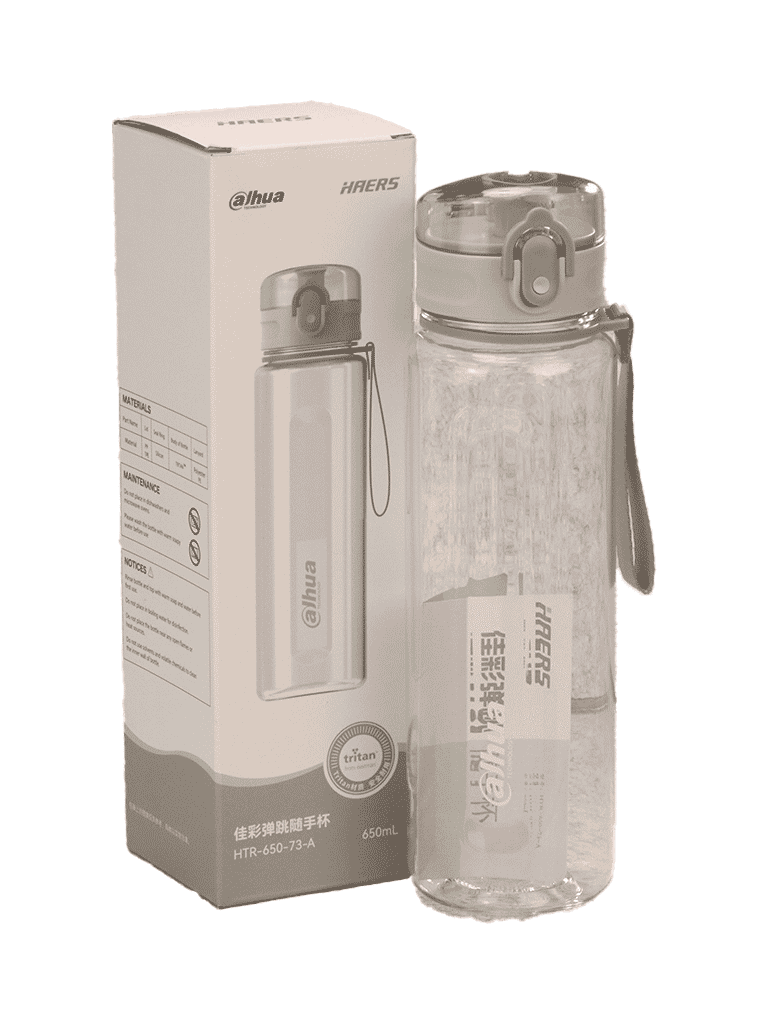 Imagen de DAHUA MATPRO2431 - Botella de Agua Transparente con Logotipo Dahua/ Promocional