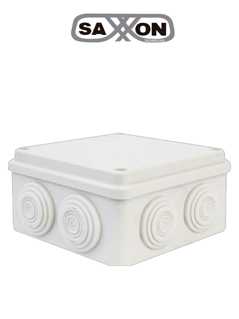 Imagen de SAXXON SXWD015-7 - Caja de conexiones con 7 entradas / PVC libre de halógenos / Compatible con cámaras Bulet y Domo / Dimensiones internas 150 x 150 x 70 mm (Ancho x Alto x Fondo)