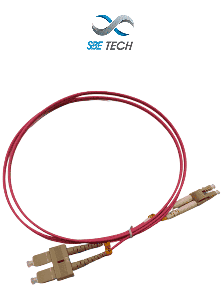 Imagen de SBETECH SBE-JUMLC-SC-1M50 - Jumper LC-SC, MM 50/125, OM4, duplex, 2 mm, de 1 metro, UPC