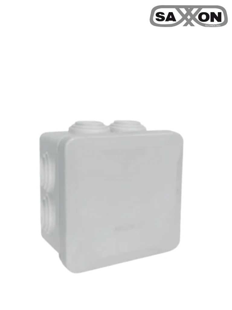 Imagen de SAXXON CE808045CH - Caja de conexiones con 7 entradas / Termoplástico / Dimensiones 85 x 85 x 45 mm (Ancho x Alto x Fondo) / IP55