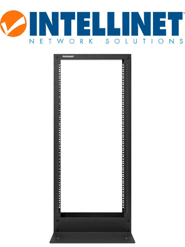 Imagen de INTELLINET - 715966 - Rack de dos postes, 19" / 22U, Presentación Flatpack (Desarmado), 19", Negro