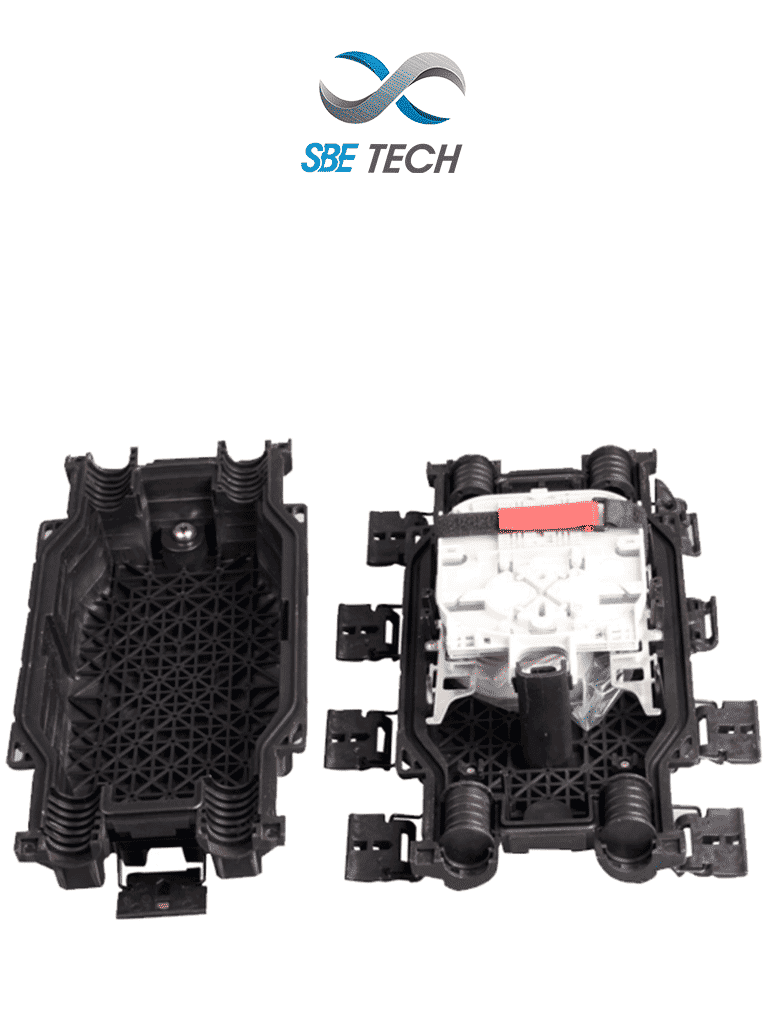 Imagen de SBETECH SBE-CEH24 - Cierre de empalme horizontal para 24 fibras, 2 entradas y 2 salidas