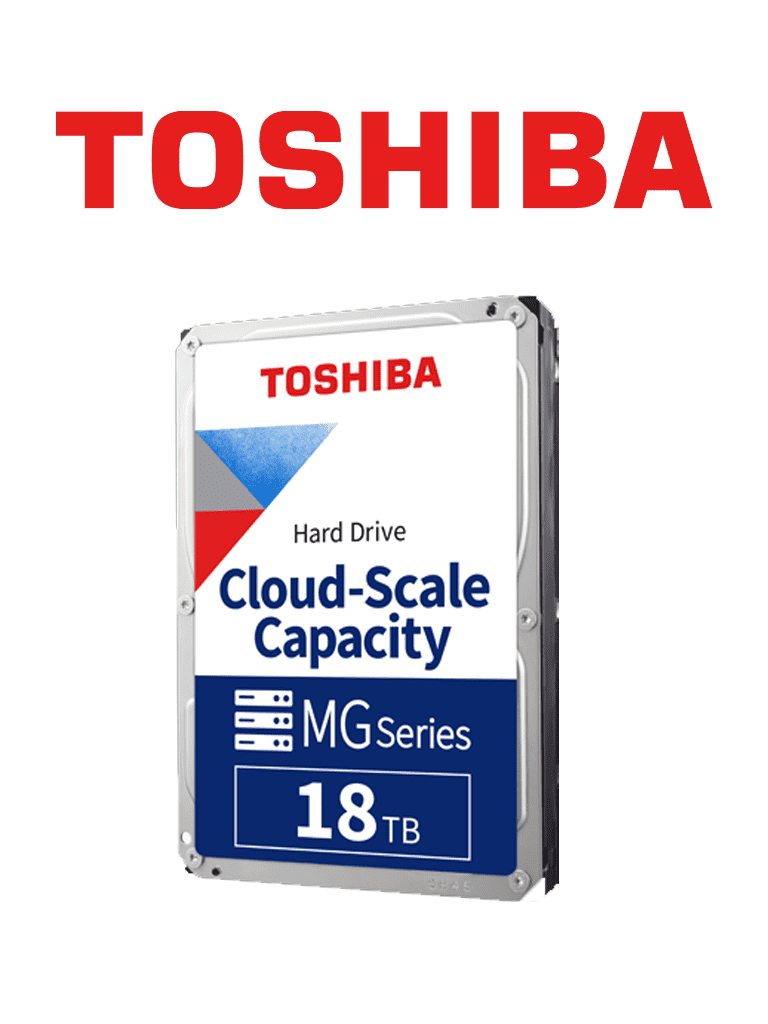Imagen de TOSHIBA MG09ACA18TE - Disco duro de 18TB / 3.5" / Sata III / 720 RPM / Bufer 512Mb / Diseño sellado con Helio /