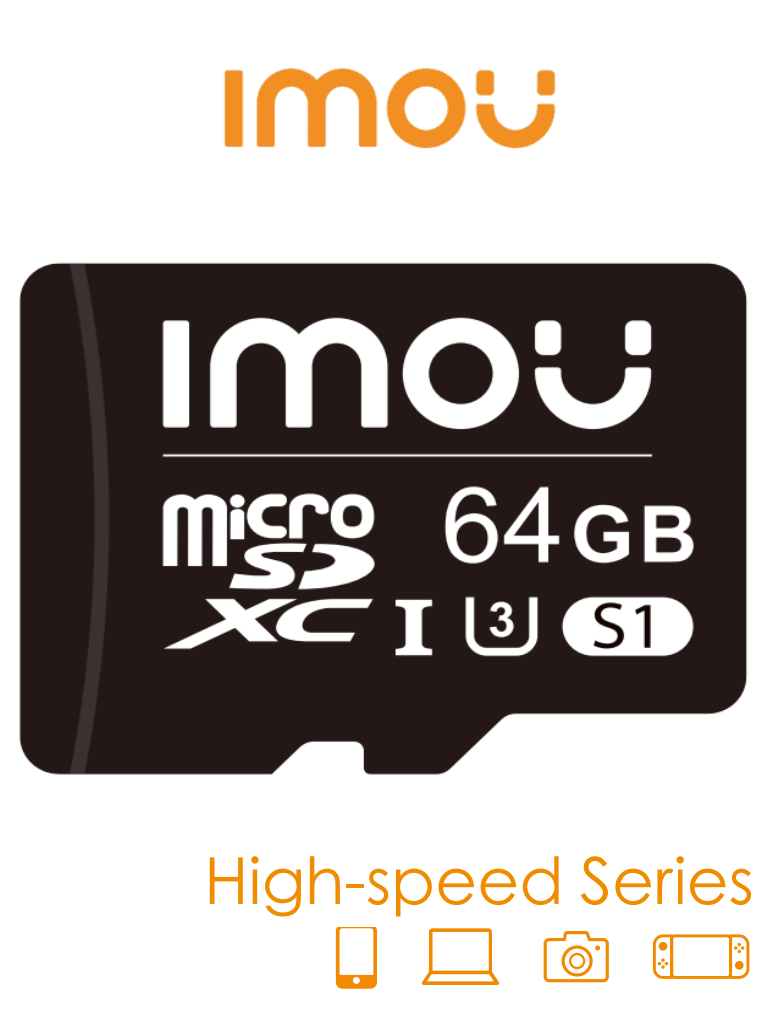 Imagen de IMOU ST2-64-S1 - Memoria MicroSD de 64 Gb/ UHS-1, Clase 10, U3, V30/ 3D TLC NAND flash/ Velocidad de Lectura 95MB/s/ Ideal Para Cámaras de Seguridad, Teléfonos, Tablet, etc./