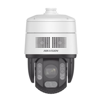 [ PROTECCIÓN ACTIVA ] Domo PTZ IP 4 Megapixel / 32X Zoom / 200 mts IR / Potente Alerta Audible y Luz Estroboscópica hasta 100 Metros / ACUSENSE / IP67 / IK10 /  / Autoseguimiento 2.0 / Hi-PoE / DARKFIGHTER / Rapid Focus / Micro SD