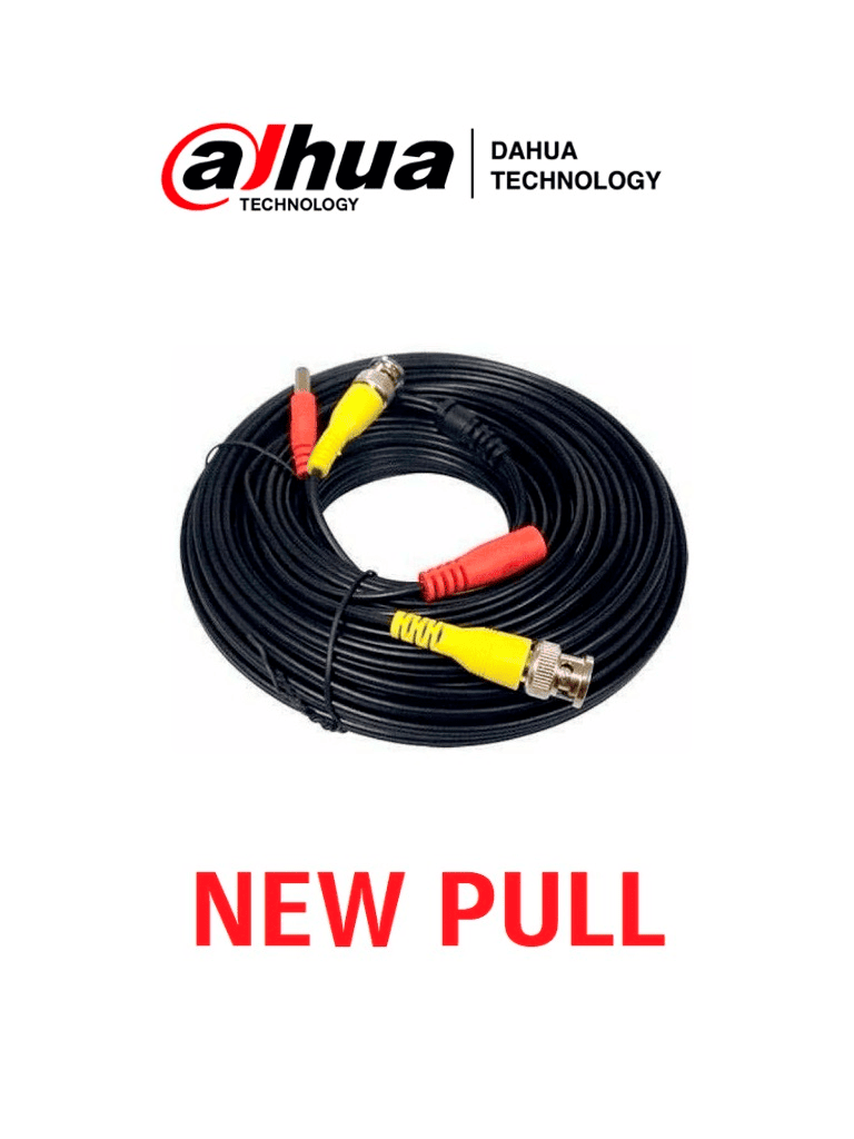 Imagen de DAHUA CABLEKIT - Cable Siames de 20 Metros Con conectores para Camaras/ Conector BNC y de Energía/ New Pull Sin Caja