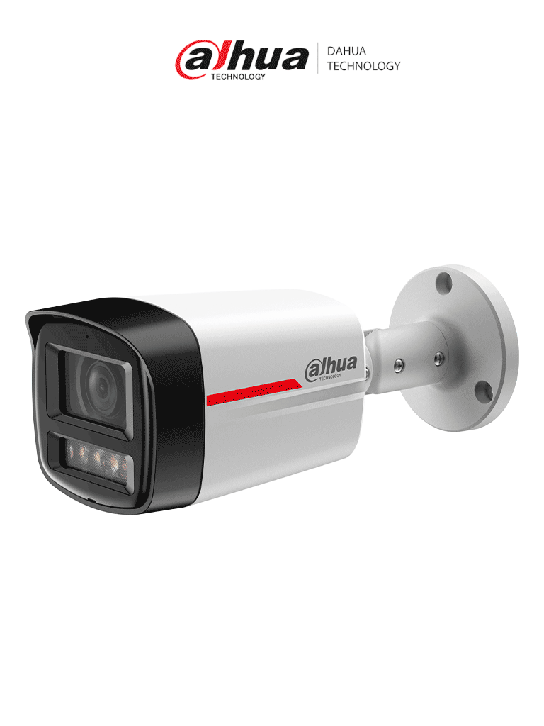 Imagen de DAHUA DH-IPC-HFW2249TLP-S-LED-0280B-PRO- Cámara IP Bullet de 2MP / WizColor/ WizSense/ SMD Plus/ Protección Perimetral/ Detección de movimiento inteligente/ Lente 2.8mm/  Luz Cálida 50m/ Micrófono/ Ranura para Micro SD/ IP67/