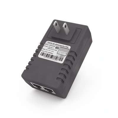 Adaptador de pared / Inyector PoE / 48 Vcc / 0.5 A / Controlado por chip IC / Protección contra OV, OC, SC, UV/  Fácil de instalar
