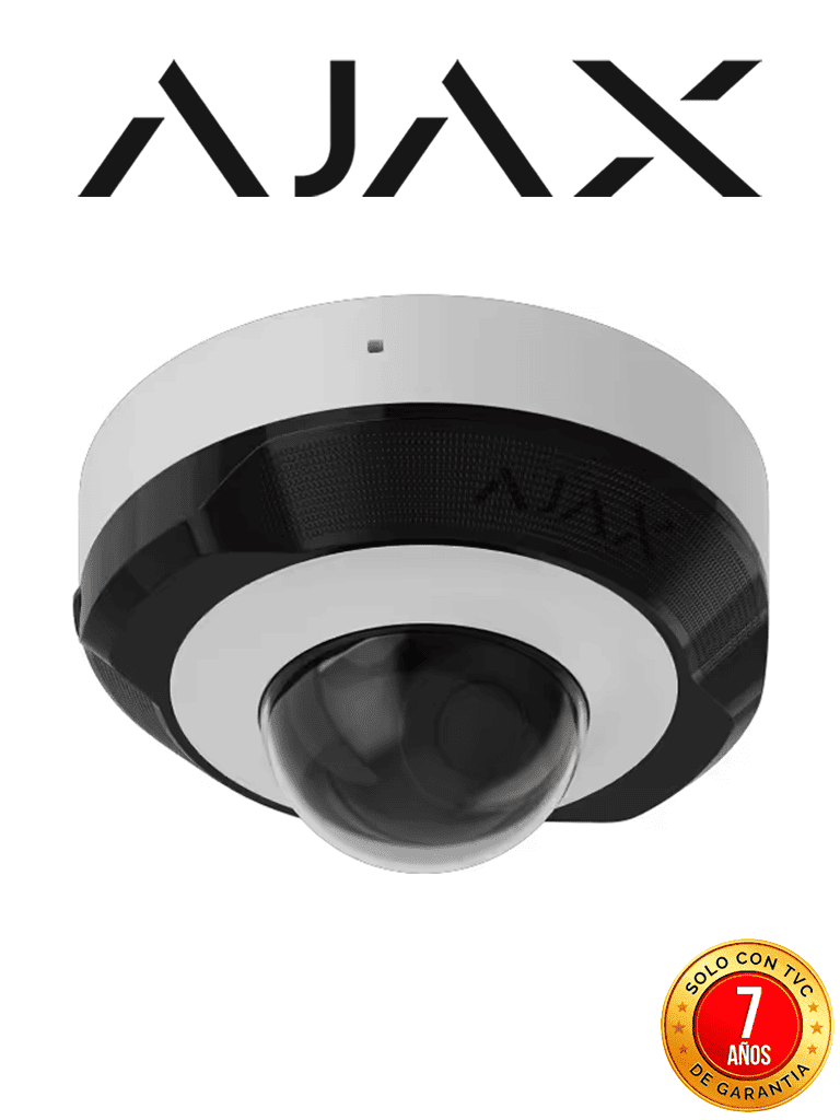 Imagen de Ajax DomeCam Mini (5 Mp/2.8 mm) - Camara IP Domo  5 Megapixeles con IA y Micrófono/ H.265/ 25 Fps/ Lente de 2.8mm/ Angulo de 100°-110°/ IR DE 30 Mts/ IP65/ PoE/ WDR/HDR. Color Blanco