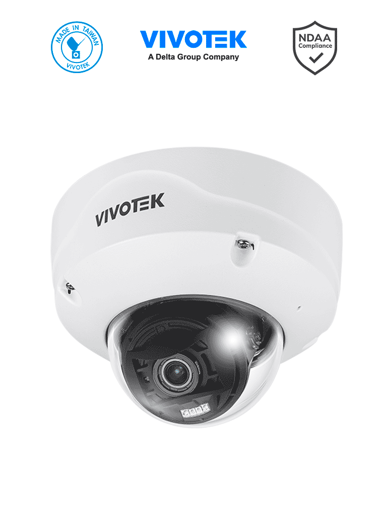 Imagen de VIVOTEK FD9387-FR-V3 - Cámara IP domo exterior antivandálica 5 MP, reconocimiento facial integrado, lente varifocal motorizado 7-22mm, WDR Pro, Smart IR II 50m, ciberseguridad Trend Micro, Protección IP67/IK10, NEMA 4X