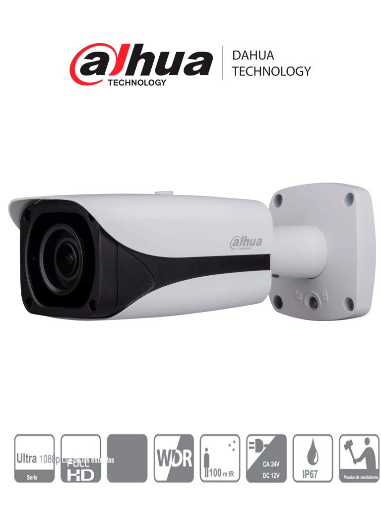 Imagen de DAHUA DH-HAC-HFW3231EN-ZT-2712- Camara bullet STARLIGHT  HDCVI  1080p / 0.005 Lux a color / WDR Real 120 dB / Lente motorizado / 100M Smart ir / Voltaje dual 12 VDC/24 VAC/