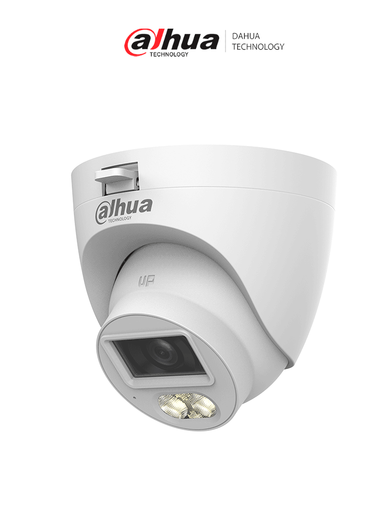Imagen de DAHUA DH-HAC-HDW1500CLQN-IL-A-S3-DIP - Camara Domo de 5 Megapixeles/ Iluminación Dual Inteligente + FullColor/ Lente de 2.8 mm/ 106 Grados de Apertura/ 30 Metros de IR y Luz Visible/ Micrófono Integrado/ IP67/ Soporta: CVI/CVBS/AHD/TVI/