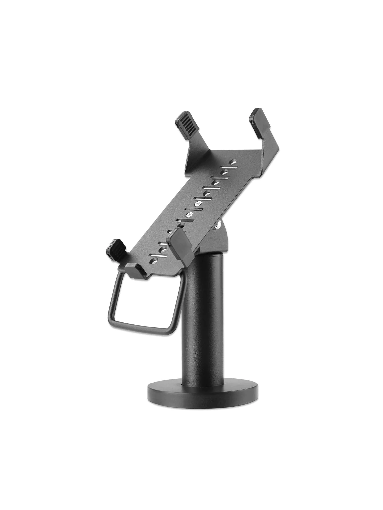 Imagen de MANHATTAN - 462235 - Soporte para Terminal de Punto de Venta VeriFone® VX 520 (para terminal de tarjeta de crédito) / Soporte seguro antirrobo para terminales punto de venta VeriFone modelo VX 520, inclinación de +/- 45°, giro de 360°, aluminio, negro