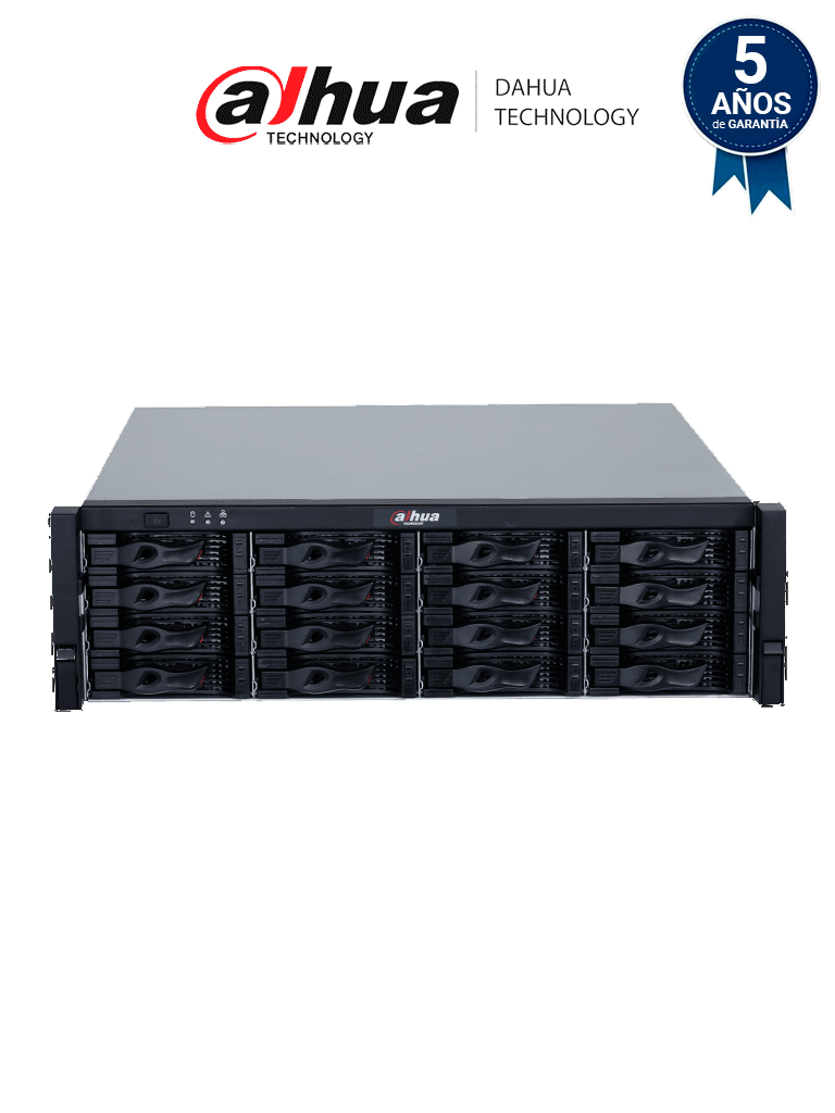 Imagen de DAHUA DHI-EVS5016S-R-V2 Servidor de almacenamiento IP / Rendimiento grabación 800 Mbps / 16 Bahias / RA ID / 320 Canales IP /Procesador multinúcleo de alto rendimiento de 64 bits/ Fuente redundante/ Hot-Swap/ RAID 0/1/5/6/10/50/60/ clúster N+M/