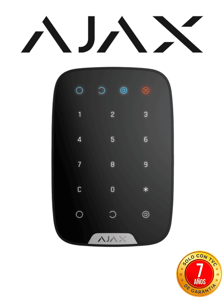 Imagen de AJAX KeypadB - Teclado táctil inalámbrico con soporte de pared. Color Negro