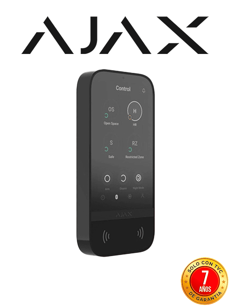 Imagen de Ajax KeyPad TouchScreen -Teclado inalámbrico con pantalla táctil para gestionar un sistema Ajax Color Negro (81507.148.BL3)