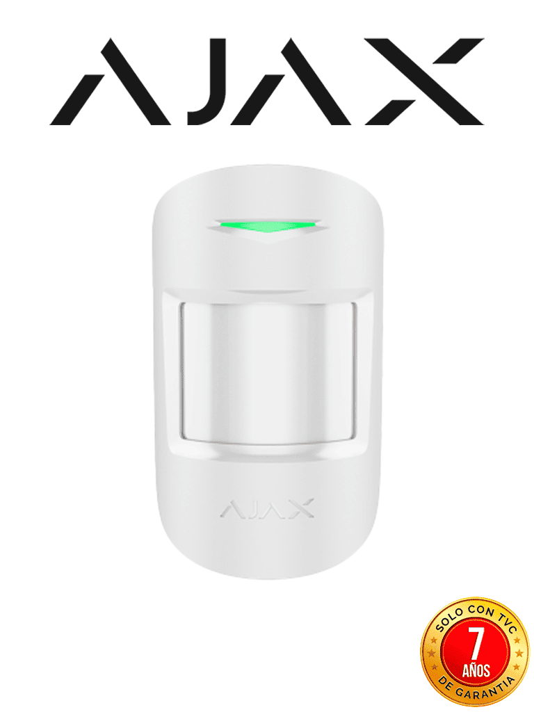 Imagen de AJAX CombiProtectW - Detector inalámbrico combinado de rotura de cristal y movimiento. Color Blanco (28267.06.WH3)