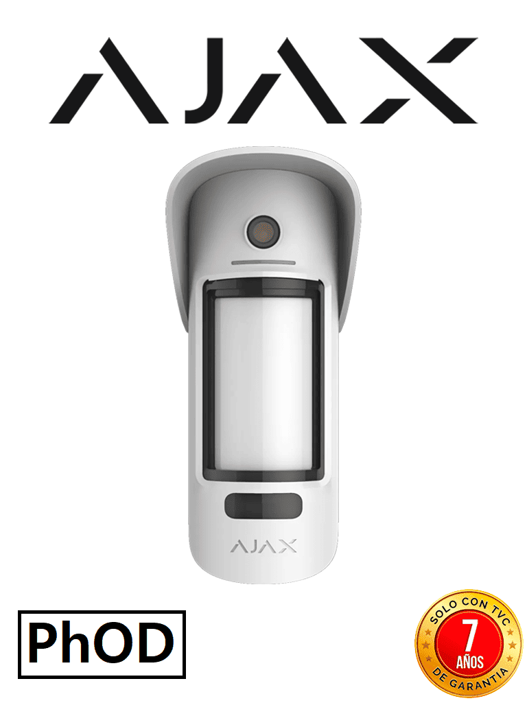 Imagen de AJAX MotionCam Outdoor (PhOD) - Detector de movimiento para exteriores inalámbrico con cámara para verificar alarmas y con la función de mandar imágenes sobre demanda.