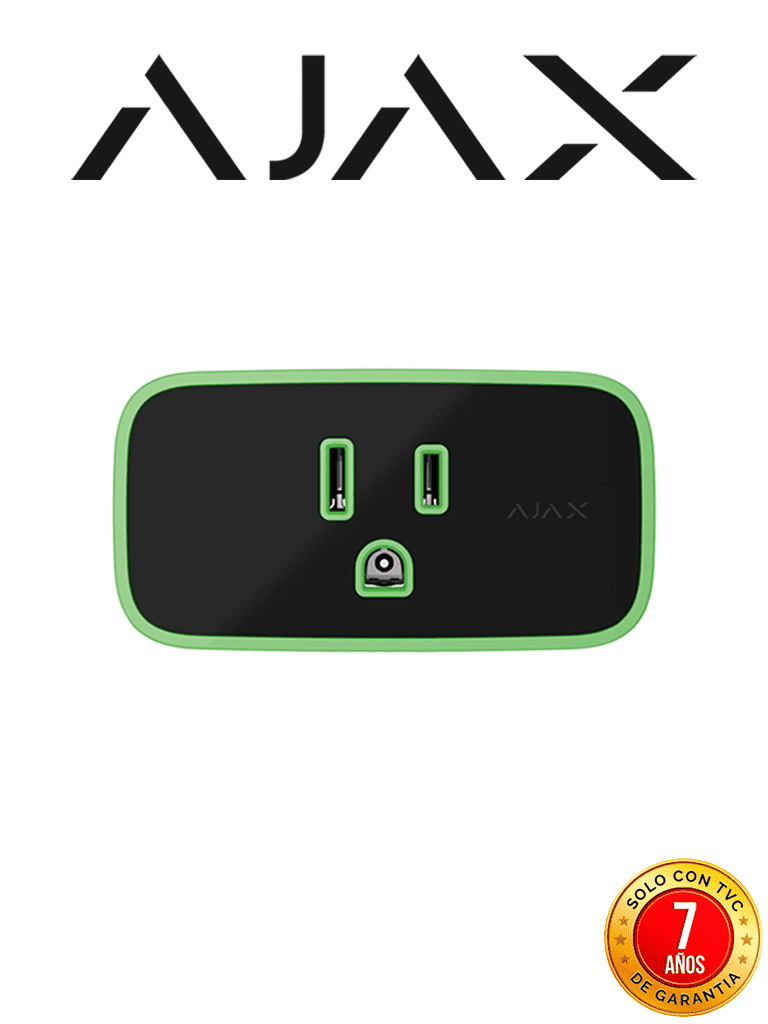 Imagen de AJAX Socket - Enchufe inteligente e inalámbrico con monitor de consumo eléctrico color negro.