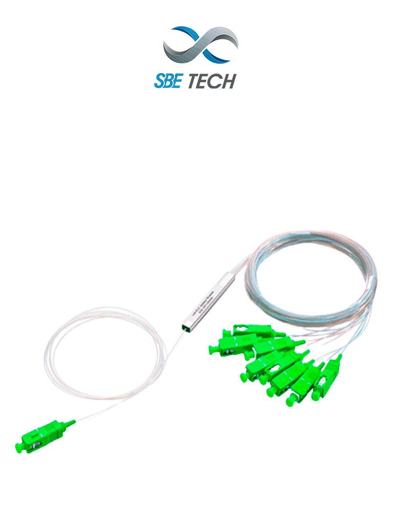Imagen de SBETECH SBE-SPPLC1X8SCAPC- Divisor óptico PLC 1x8 SC/APC SM