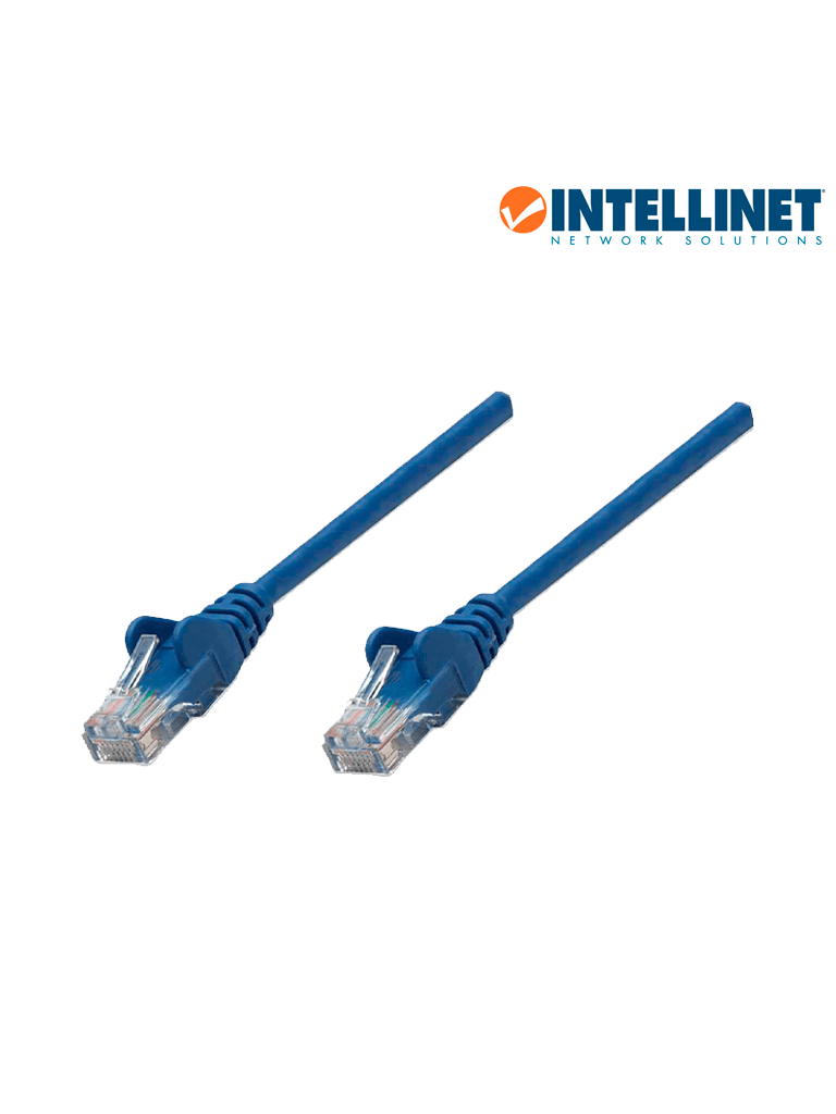 Imagen de INTELLINET 343305 - Cable patch / 5.0 metros ( 16.4f) / Cat 6 / UTP Azul / Patch cord
