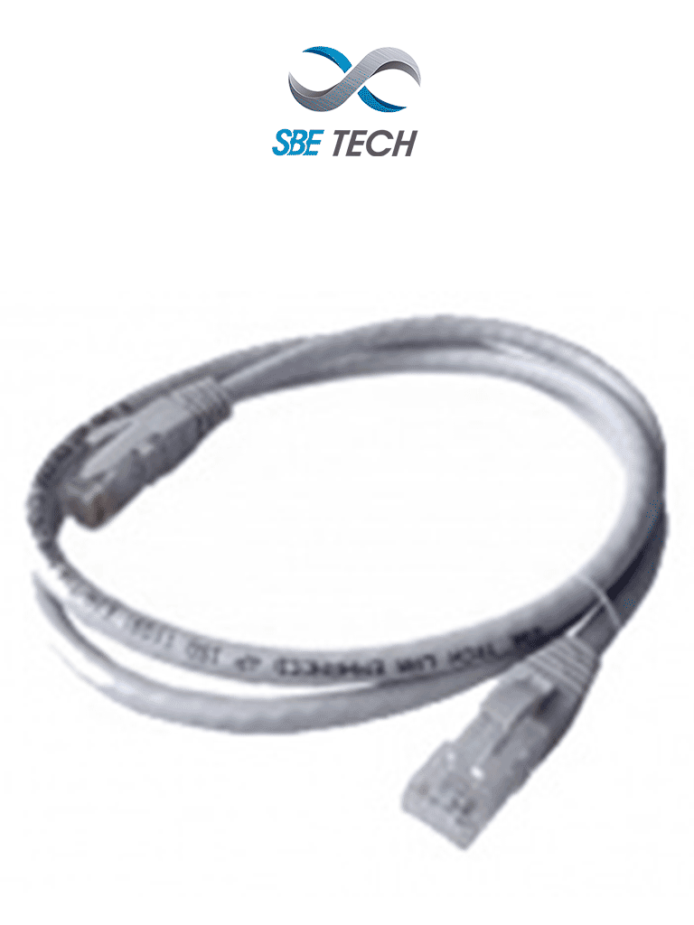Imagen de SBETECH SBE PCC6U3.0MGY - Patch cord Cat. 6 con bota inyectada, color gris, de 3 metros