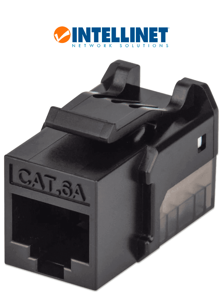 Imagen de INTELLINET 772327 - Jack Keystone Cat 6A FastPunch UTP, color negro