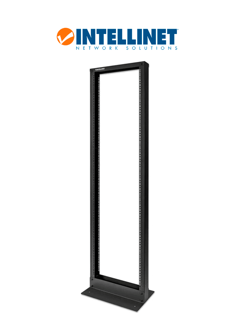 Imagen de INTELLINET 715980 - Rack de dos postes, 19", 42U, color negro, presentación Flatpack (desarmado)