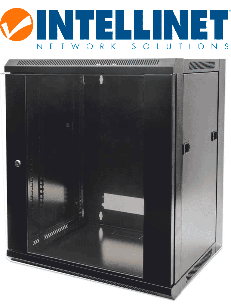 Imagen de INTELLINET 711715 - Gabinete mural de 6U / 19" / Empaque Flat-Pack, 450 mm de profundidad / Negro (Sobre Pedido)