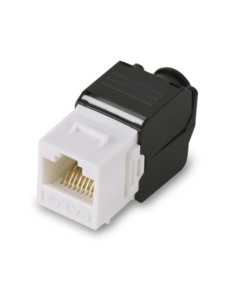 Imagen de SAXXON M242C6 - Modulo jack keystone RJ45 / Armado sin herramienta / 8 Hilos / CAT 6 / Compatible con calibres  AWG 22-26 / Color blanco