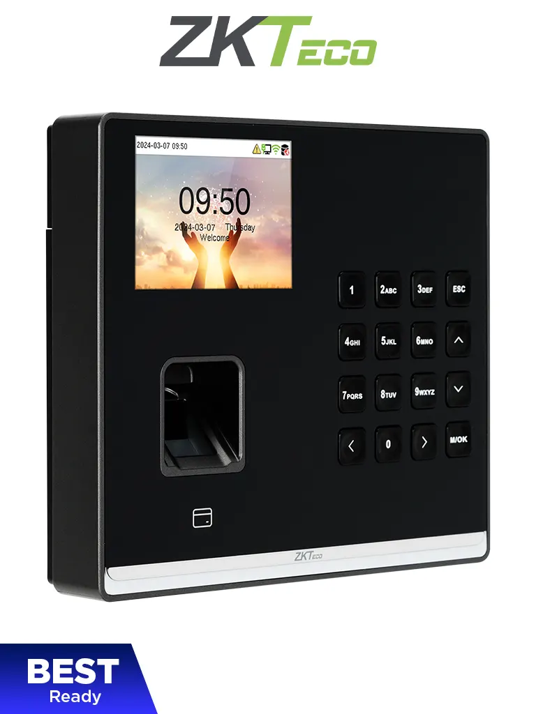 Imagen de ZKTECO SENSEFPM2 - Control de Asistencia con Acceso Basico para 3,000 huellas / 3,000 tarjetas ID de 125 KHz / 100,000 eventos / TCP/IP / Compatible con ZKBio Zlink