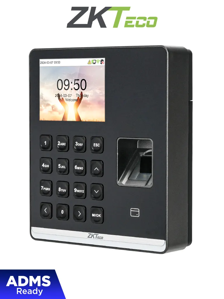 Imagen de ZKTECO M1 - Control de asistencia para 500 huellas / 500 tarjetas de proximidad de 125kHz /  100,000 eventos