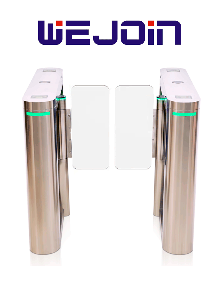 Imagen de WEJOIN WJTBH02S - Barrera Peatonal Tipo Swing Barrier Velocidad de apertura 0.3 Segundos Bidireccional 5 Millones de Ciclos Compatible con Controles de Acceso