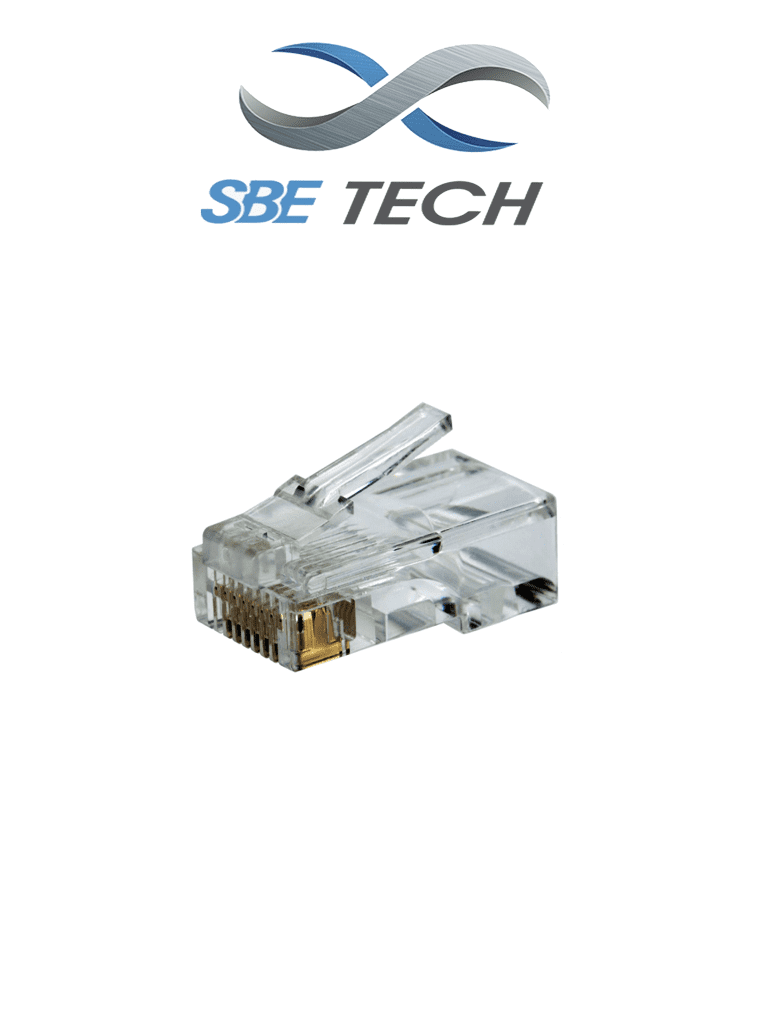 Imagen de SBE TECH PLUGRJ45C6A - Conector plug RJ45 para cable UTP / CAT 6A / Paquete de 50 piezas