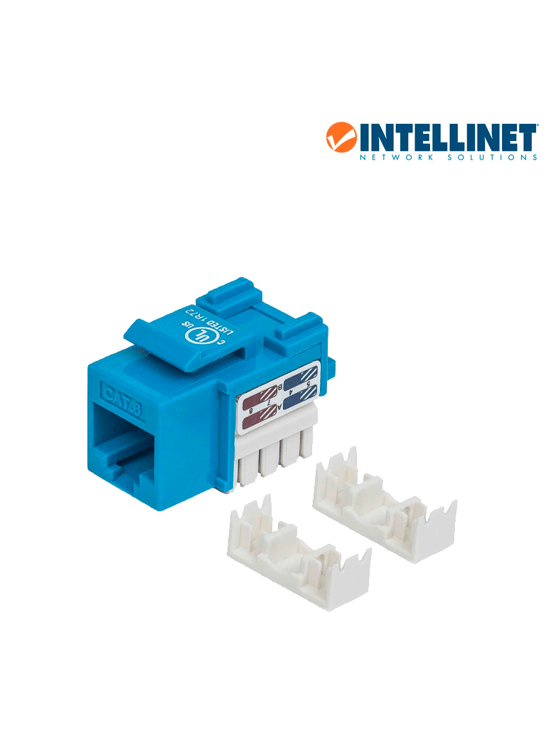 Imagen de INTELLINET 210737 - Jack RJ45 CAT6 Keystone / de impacto 110 / color azul