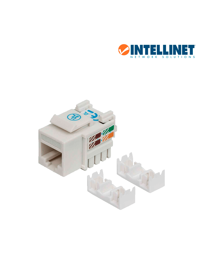 Imagen de INTELLINET 210591 - Jack RJ45 CAT6 Keystone / de impacto 110 / color blanco