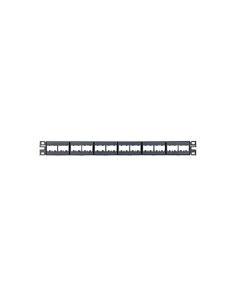 Imagen de PANDUIT CPP24WBLY Patch Panel, 24 Port, 1 UR vacío (sin conectores) no blindado