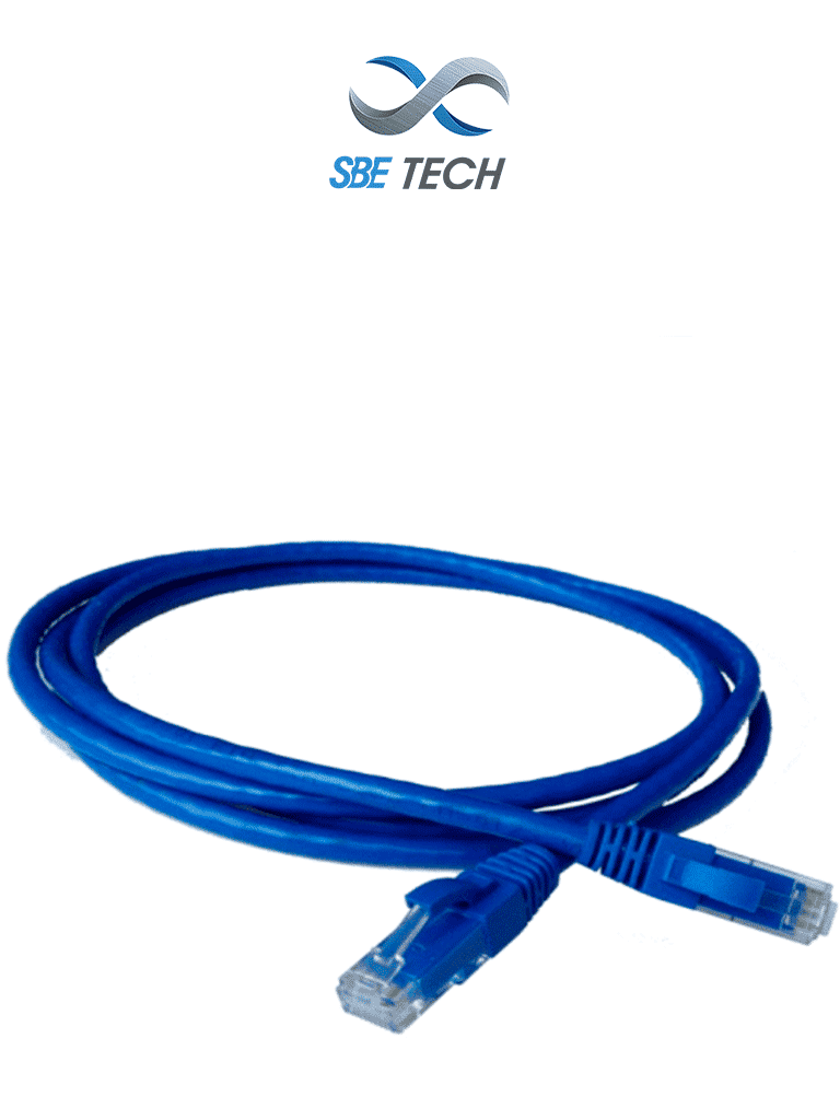 Imagen de SBETECH PCC6U03MBL- Patchcord Cat6 de 0.3m, color azul, 8 hilos, ISO 11801, clase E