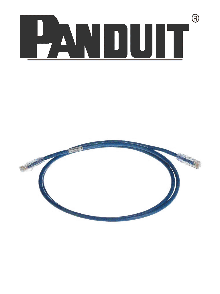 Imagen de PANDUIT UTPSP7BUY Patch cord de 100% cobre UTP Cat 6 / 24 AWG / 7 pies (2.13 m) / Categoría 6 / Azul