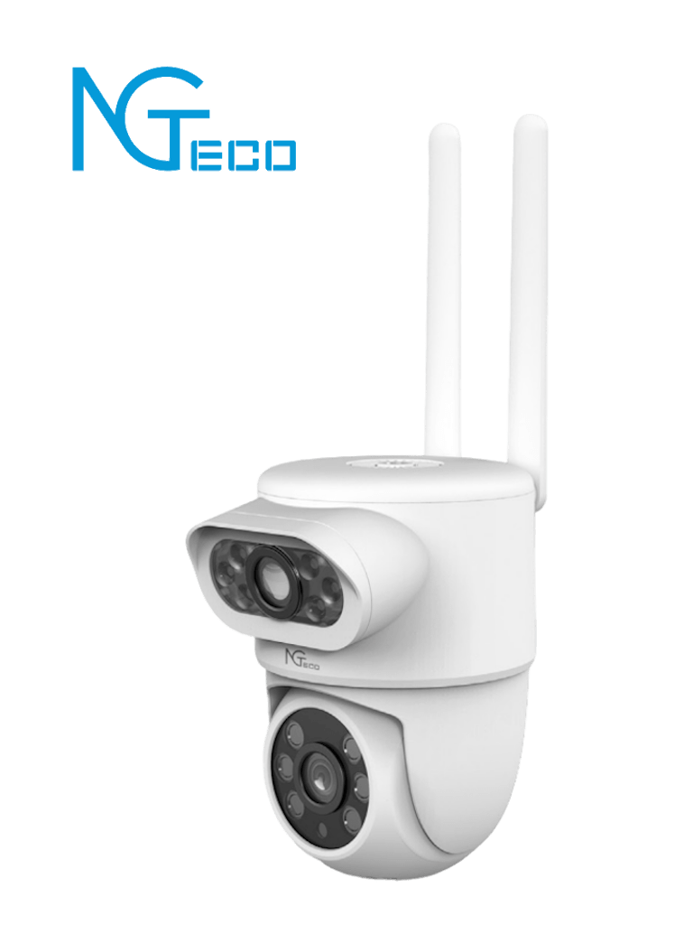 Imagen de NGTECO NGSH01C8AN- Cámara PTZ WiFi , 4MP , Lente Dual , Monitoreo 2 Áreas , Detección Humana , Audio 2 Vías ,Paneo y Tildeo ,Almacenamiento Local y en la Nube