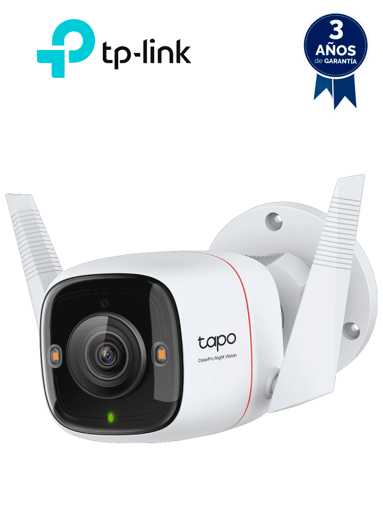 Imagen de TP-LINK - TAPO C325WB - Cámara WIFI para exterior, 2K, Color Pro 24/7, Lente Super Apertura F1.0 , Detección persona, animal y Vehículo, soporta 512GB Micro SD.