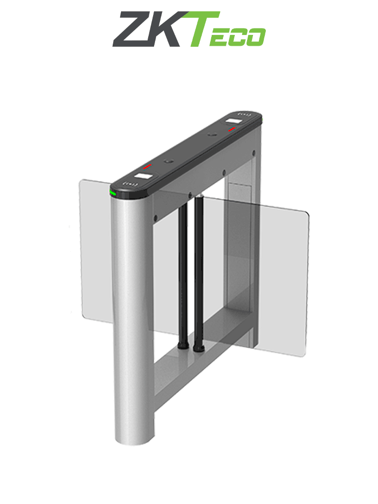 Imagen de ZKTECO SATURNS1200 - Barrera Peatonal Central Abatible / Acero SPCC laminado en frío / Hasta 3 millones de ciclos / Vidrio templado 2.5D / Requiere barrera Saturn-S1000