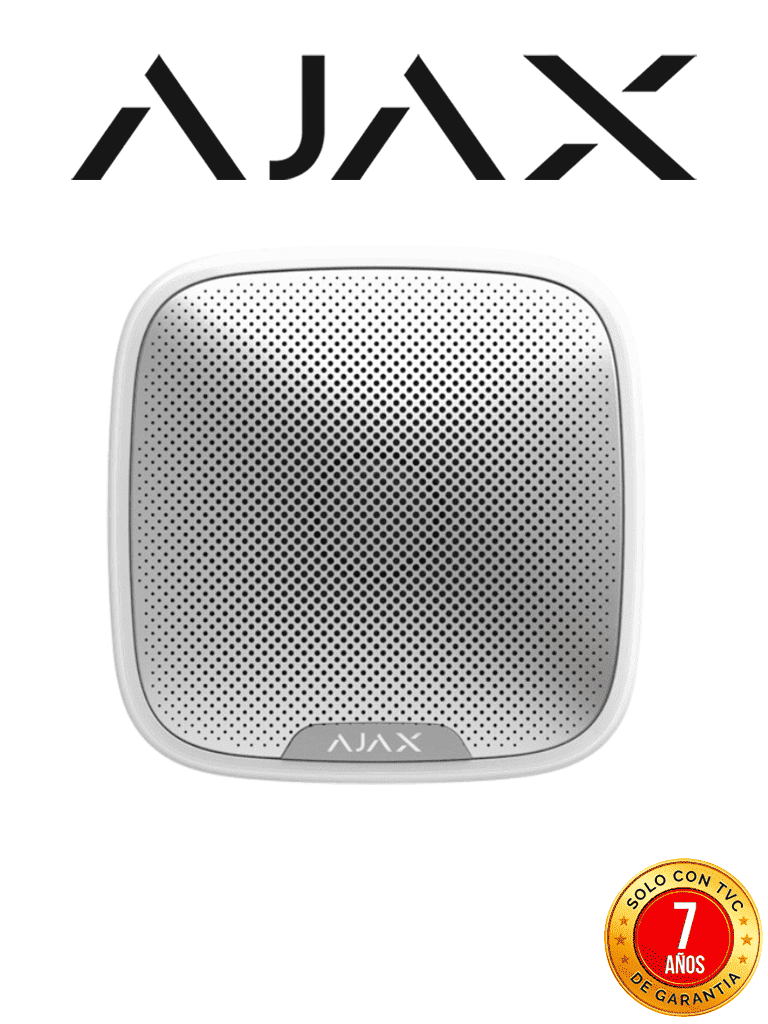 Imagen de AJAX StreetSiren  W- Sirena Exterior Reforzada Inalámbrica (28315.07.WH3)