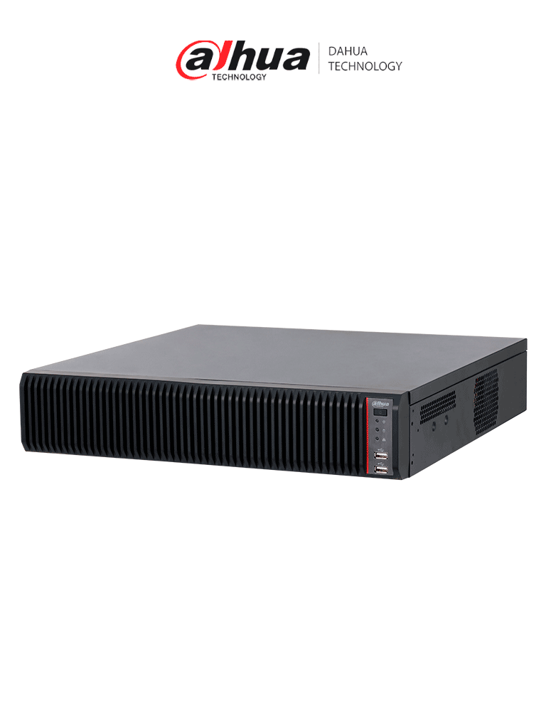 Imagen de DAHUA DHI-IVSS7108-1I-V2 - Servidor de video con IA, maneja 128 canales IP y hasta 40 canales de reconocimiento facial. Incluye 8 bahías de HDD con RAID 0/1/5/6/10/50/60, protección perimetral, y 16 entradas y 8 salidas de alarma.