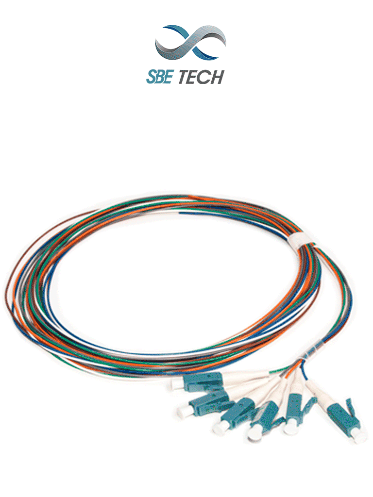 Imagen de SBETECH SBE PIGLC2MSM6P - Juego de 6 pigtails LC monomodo 9/125 µm, de 2 metros