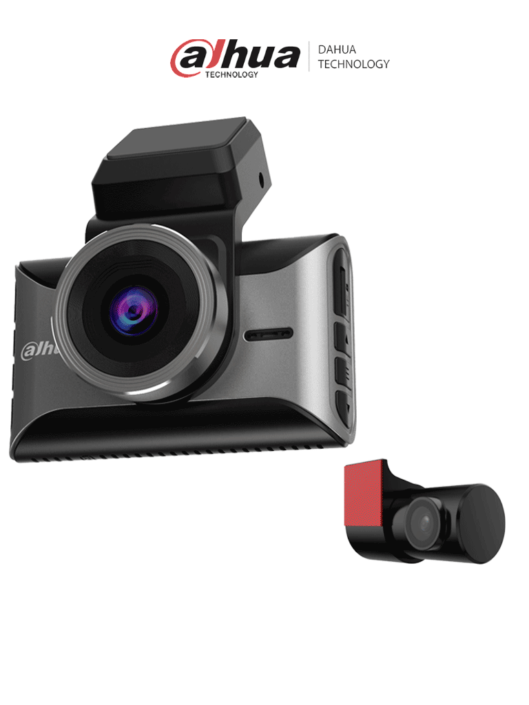 Imagen de DAHUA S10 - Dashcam (Cámara de tablero), Equipada con 2 cámaras: frontal (4K), trasera (1080p), Pantalla de 3", Incorpora Wifi y GPS, Administrable desde la aplicación móvil, Soporta analítico ADAS, MicroSD de hasta 256 GB