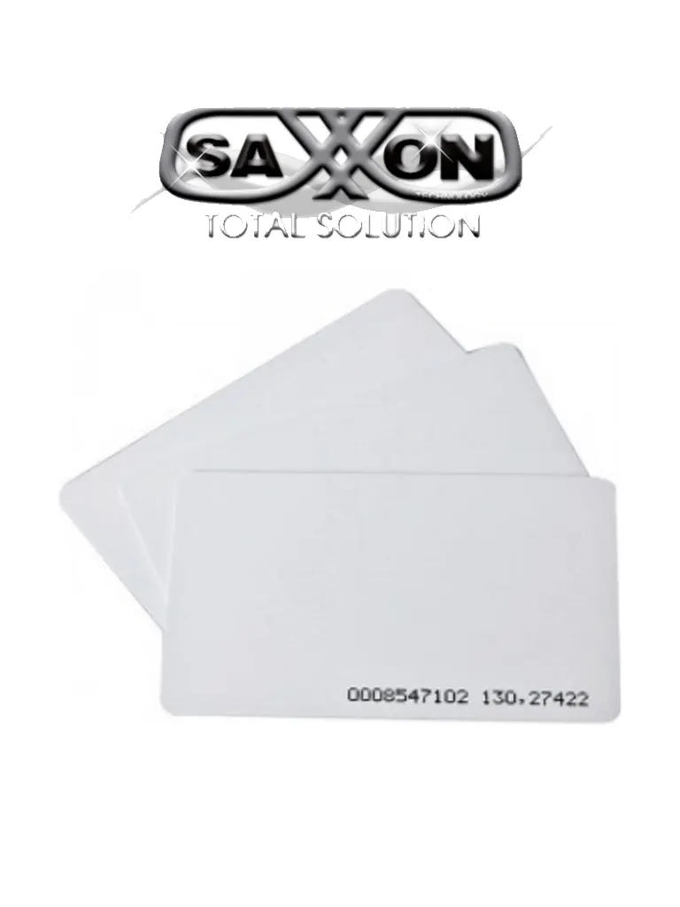 Imagen de SAXXON SAXM02UF - Tarjeta de Proximidad ID Frecuencia 125 Khz 0.88mm, Folio Impreso para Control de Acceso